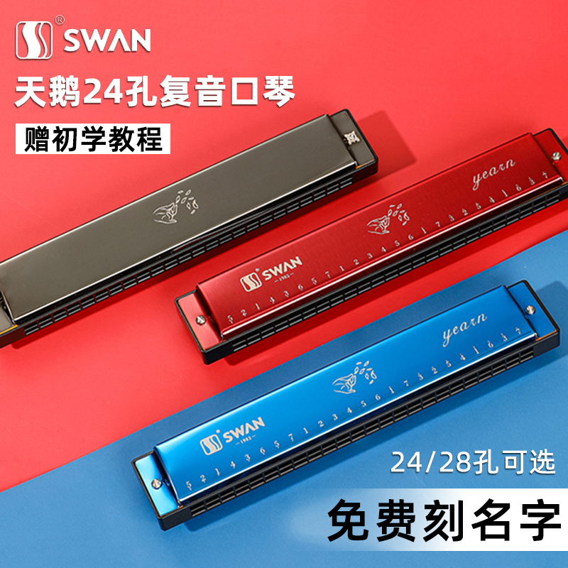 儿童成人入门 送口琴全套教程 免费定制刻字
