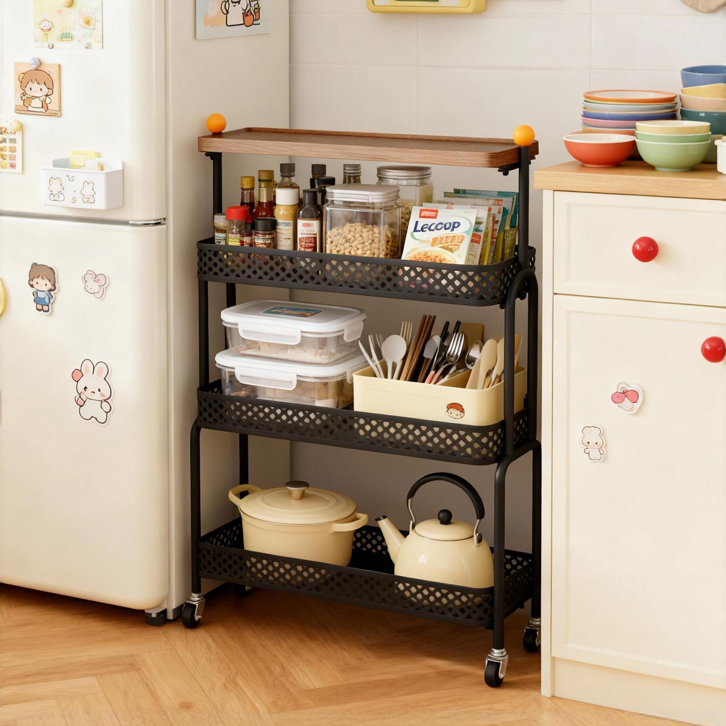 祖赛高颜值不占地厨房收纳架