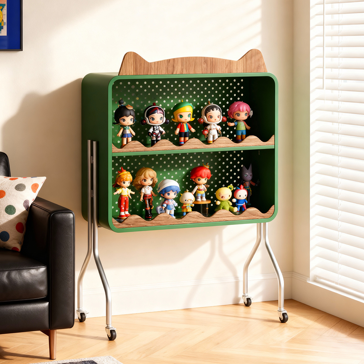 祖赛轻奢高级感不占地手办收纳柜