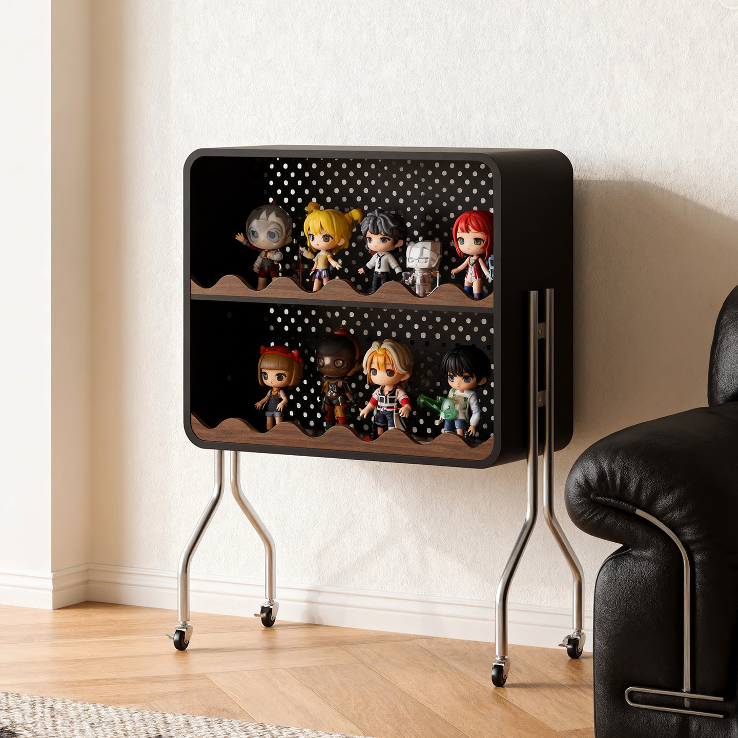 祖赛手办展示柜盲盒展示架可移动