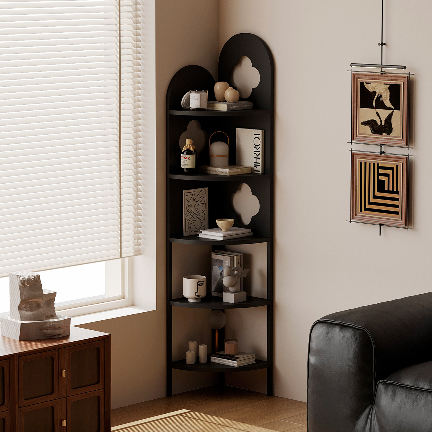 祖赛角落置物架家用拐角收纳架