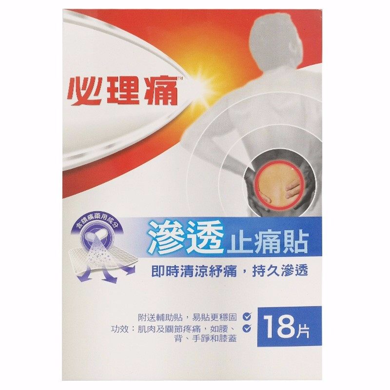 香港版panado必理痛渗透止痛贴18片装肌肉关节手脚酸疼必理通