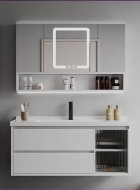 风水镜浴室柜陶瓷一体盆63/73CM83公分93/103厘米113CM洗脸盆定制