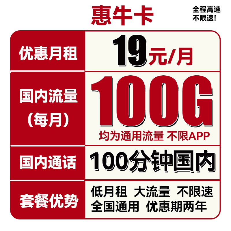 联通流量卡全国通用流量上网卡5G手机卡电话卡奶牛卡学生卡校园卡