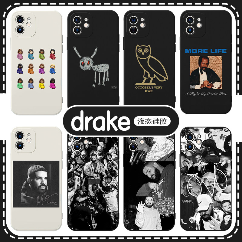 drake手机壳苹果14华为mate60专辑iPhone15promax封面OPPO小米13嘻哈vivo摇滚12欧美说唱公鸭x美式hiphop适用 - 实物图