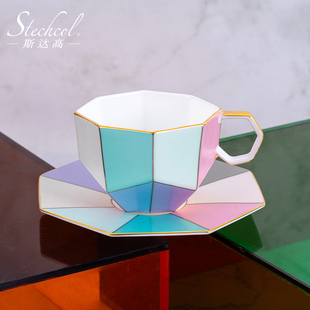 斯达高Stechcol 水晶石系列骨瓷咖啡杯碟英式下午茶具高档送礼