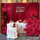 全套布艺背景墙高级大气酒店定亲仪式 订婚宴布置装 饰2026新款 场景
