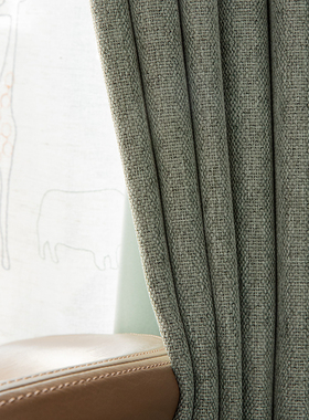 馥居FUJU仿亚麻窗帘日系现代简约轻奢家居0甲醛遮光卧室客厅遮阳