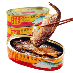 好吃~广东甘竹牌豆豉鲮鱼罐头227g/罐广东特产即食营养海鲜下饭菜
