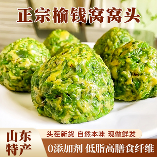 榆钱窝窝头新鲜现摘蒸菜团子杂粮花馍儿童花样馒头冷冻食品半成品