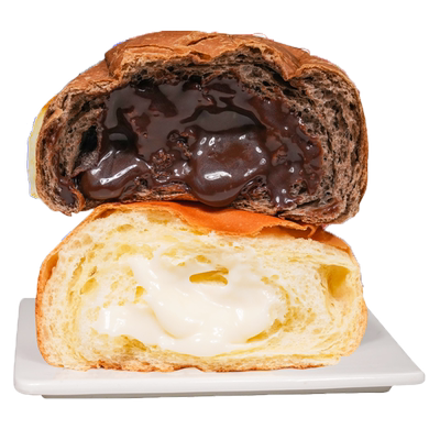 热销第一巧克力夹心面包一口爆浆