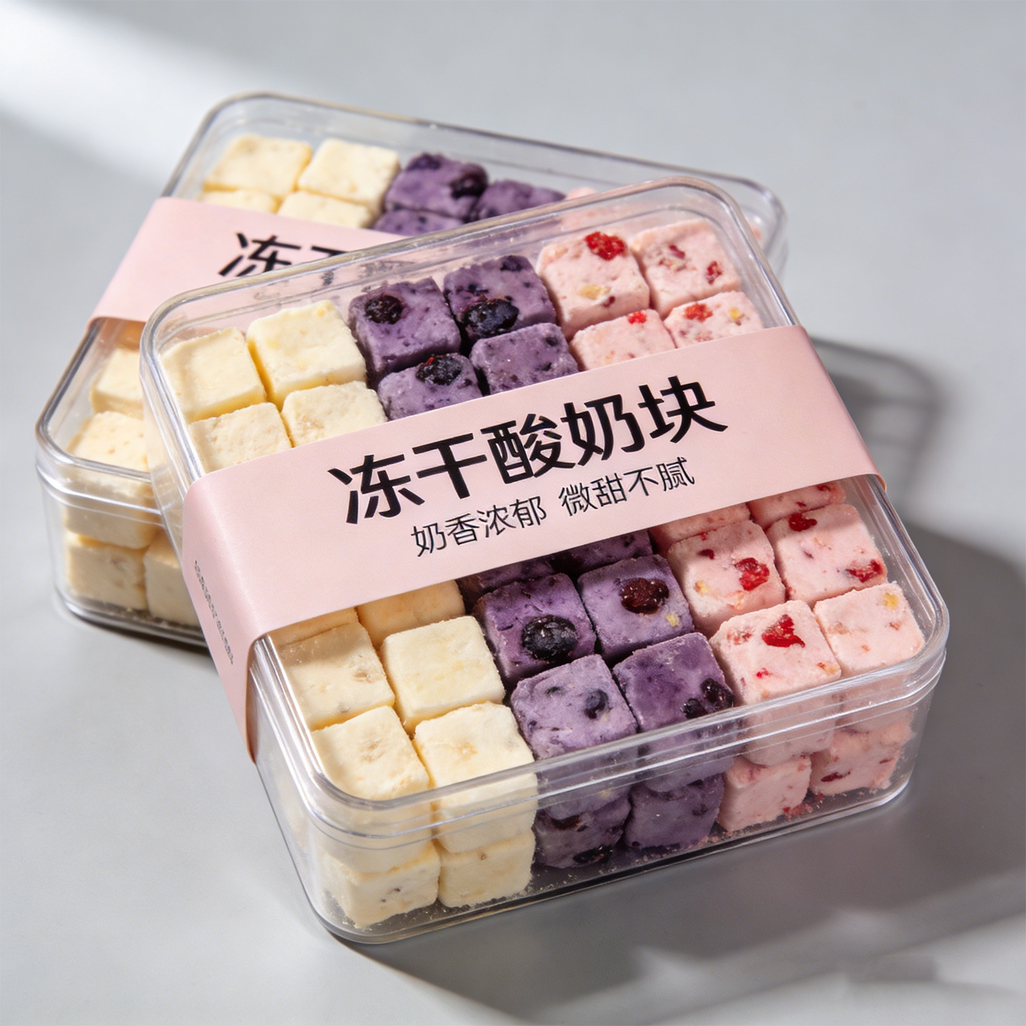 冻干酸奶块水果干无添加草莓干冻干果粒块解馋巨好吃的网红零食