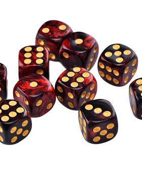 骰粒喝酒大话骰星空款D6面游戏色子道具骰子数字筛子家用游戏筛粒