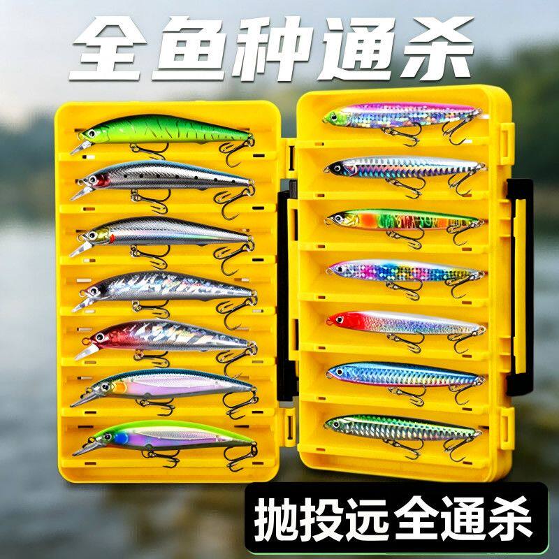 超远投铅笔路亚饵沉水米诺假饵套装悬浮翘嘴专用飞鬼二代海钓