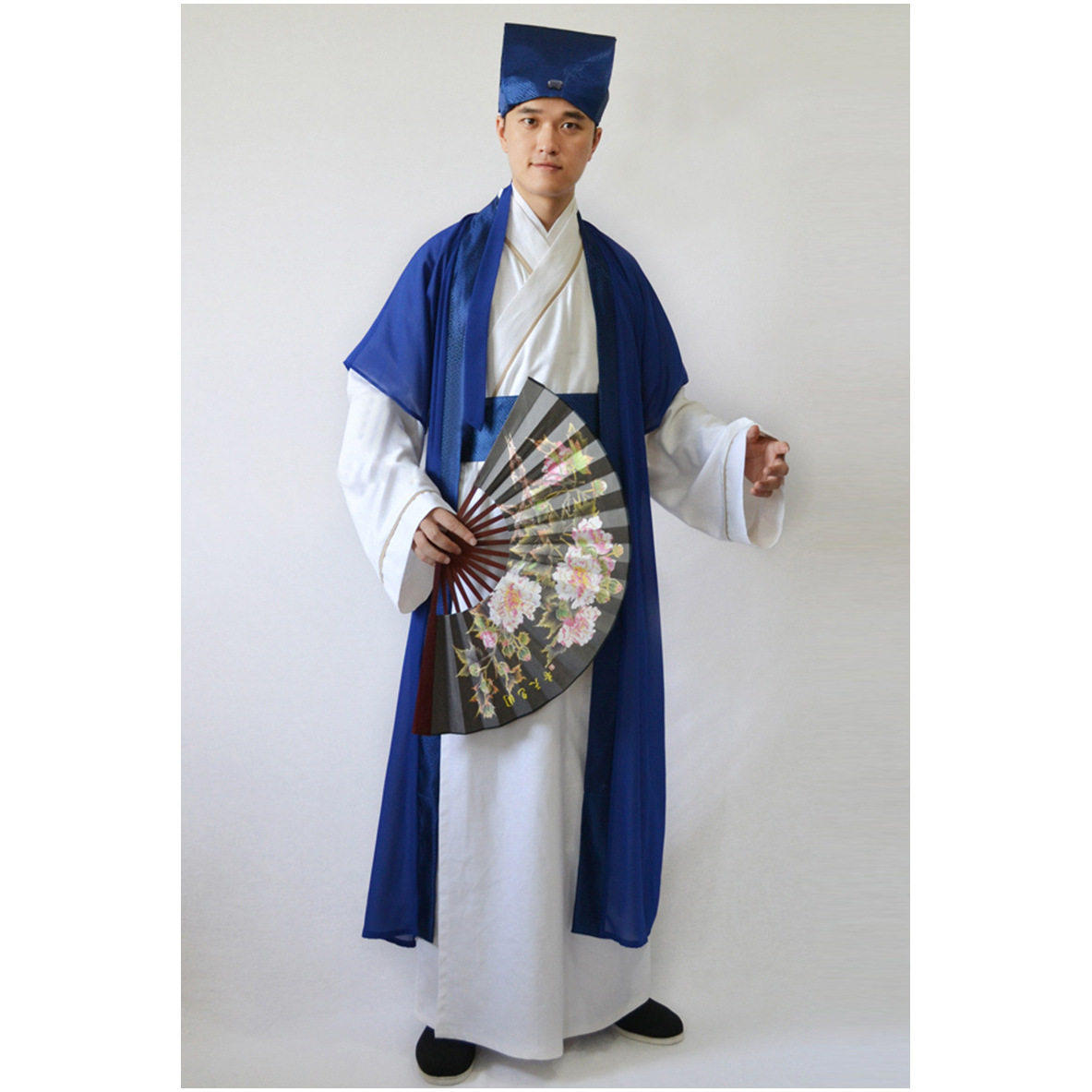 唐装汉服男中国风秀才服装才子表演服古装书生服装古代民族演出服