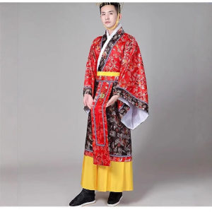 唐朝皇帝服装古装秦朝汉武帝古代龙袍汉太子男士古装汉服演出服古