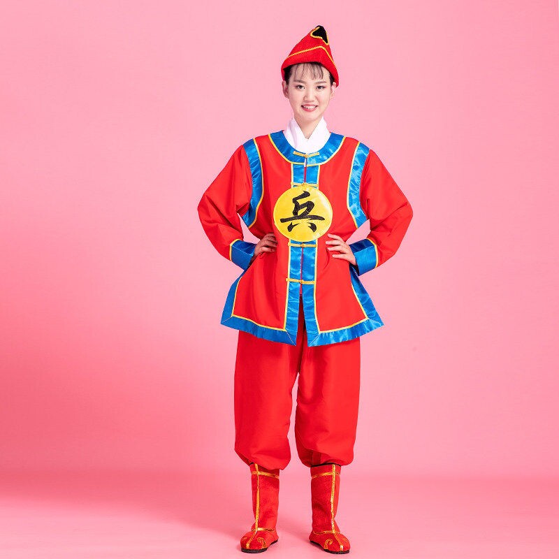 抬轿轿夫服装舞狮摄影舞龙花轿迎亲古装锣鼓道具威风喜字侍卫新款