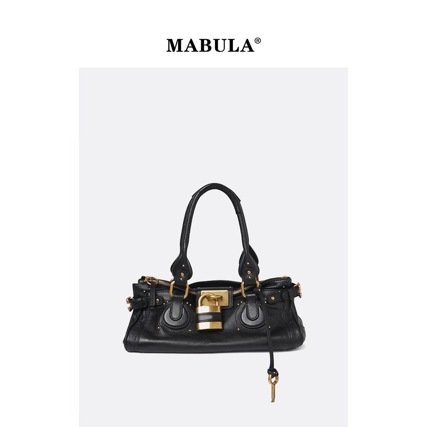 MABULA复古小众百搭大锁扣单肩包2025秋冬高级感斜跨包轻奢手提包,箱包皮具/热销女包/男包,腋下包,淘宝优惠券,粉丝福利购,淘宝优惠卷