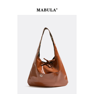 豹纹双面单肩包大容量托特包