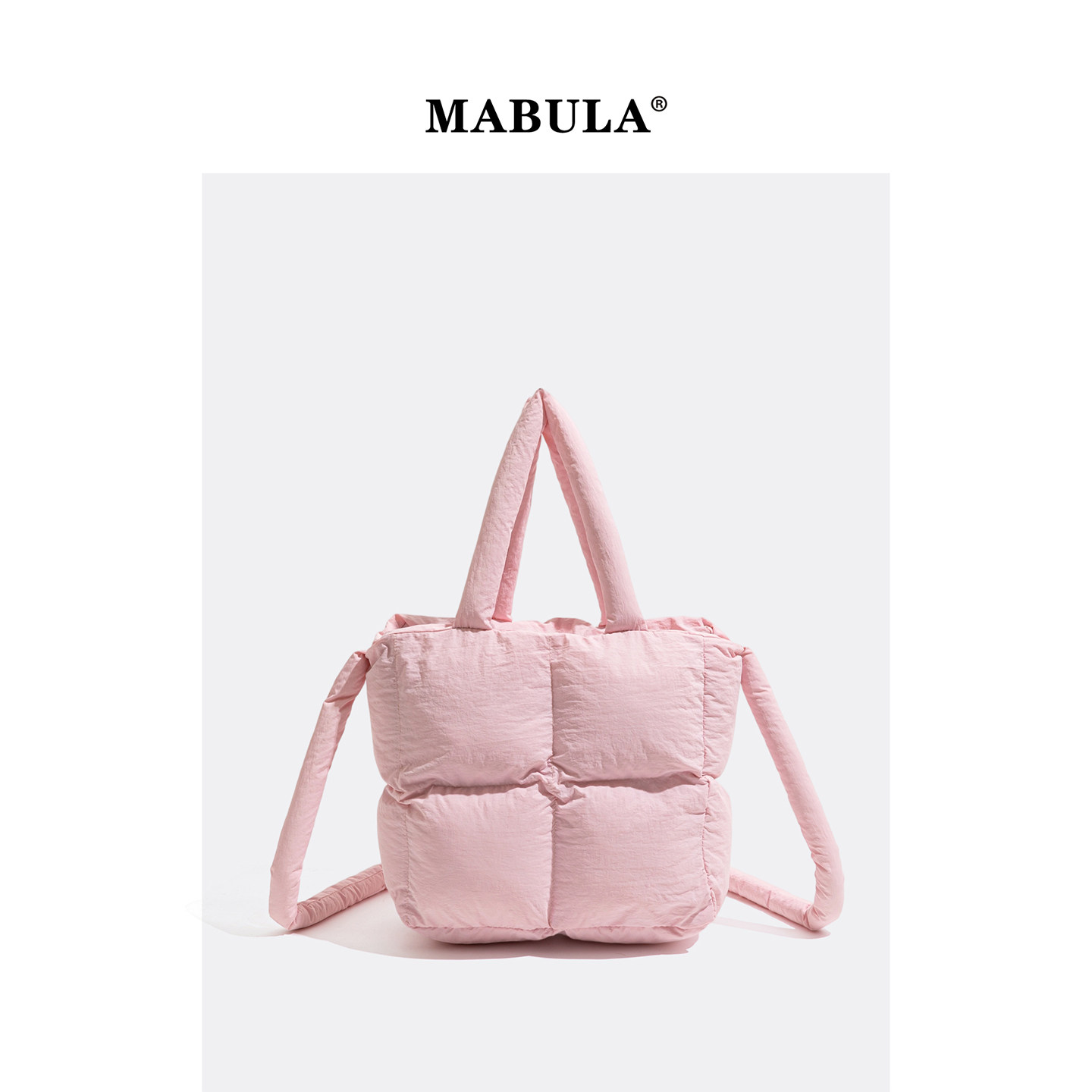 MABULA多巴胺方块棉服云朵包女2026春季简约托特包通勤单肩斜挎包,箱包皮具/热销女包/男包,小方包,淘宝优惠券,粉丝福利购,淘宝优惠卷