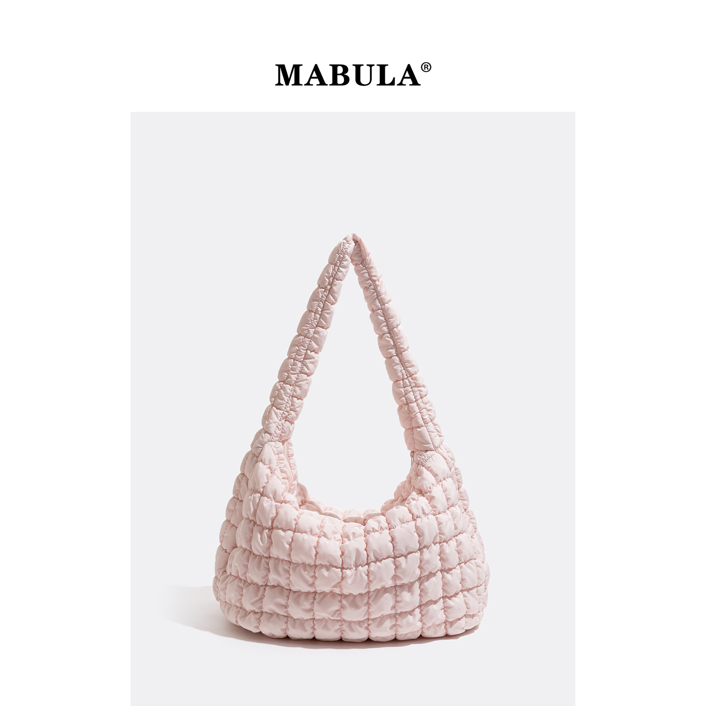 MABULA章若楠同款褶皱单肩云朵包