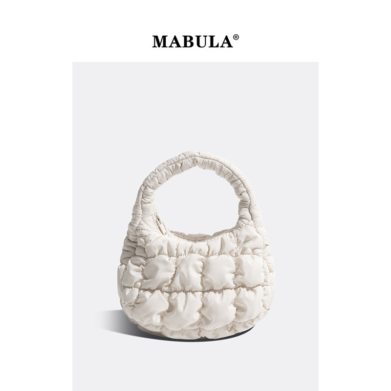 MABULA韩系绗缝纹理拉链式云朵泡泡包包女款2025冬季单肩包腋下包,箱包皮具/热销女包/男包,手拿包,淘宝优惠券,粉丝福利购,淘宝优惠卷