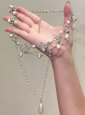 星蝶坠梦！法式轻奢镶钻珍珠项链小众气质时尚锁骨链高级感饰品