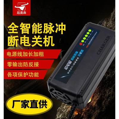 自动关机电动车电瓶充电器 48v12ah20ah60v72V80智能通用脉冲修复