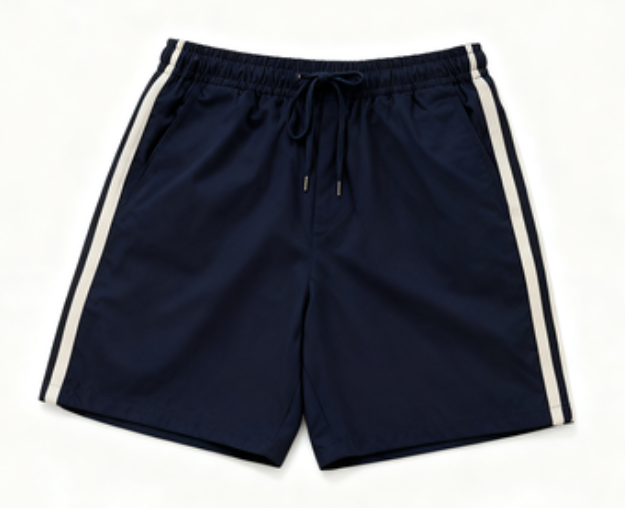 thumbnail for Full of crying label chains, red apricot strips on both sides, navy blue shorts 44121204