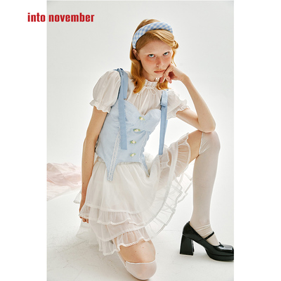 INTONOVEMBER白色花边蛋糕半裙