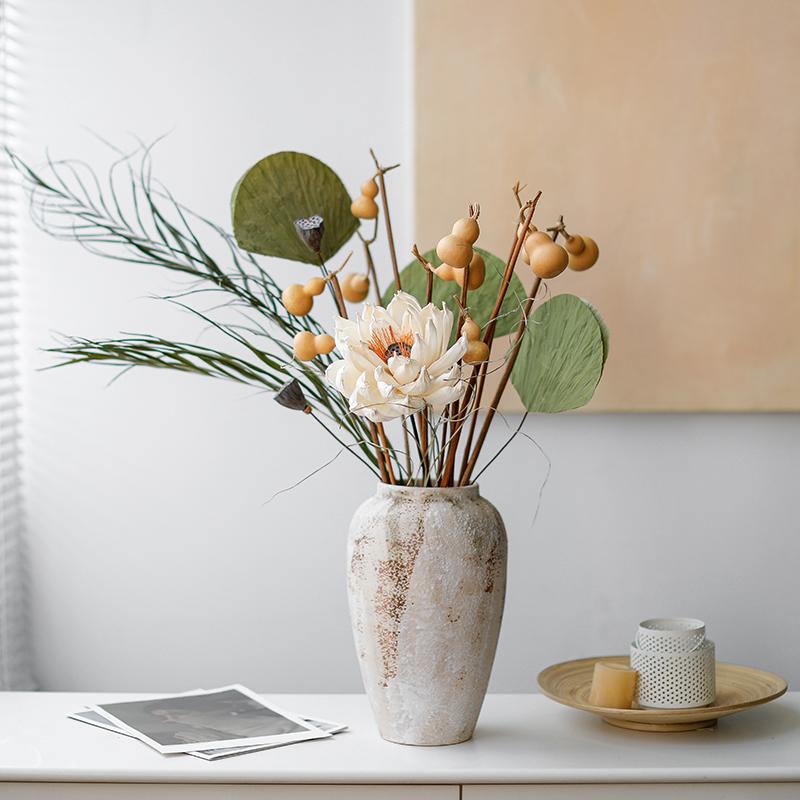 真葫蘆天然荷葉大通草花干花花束