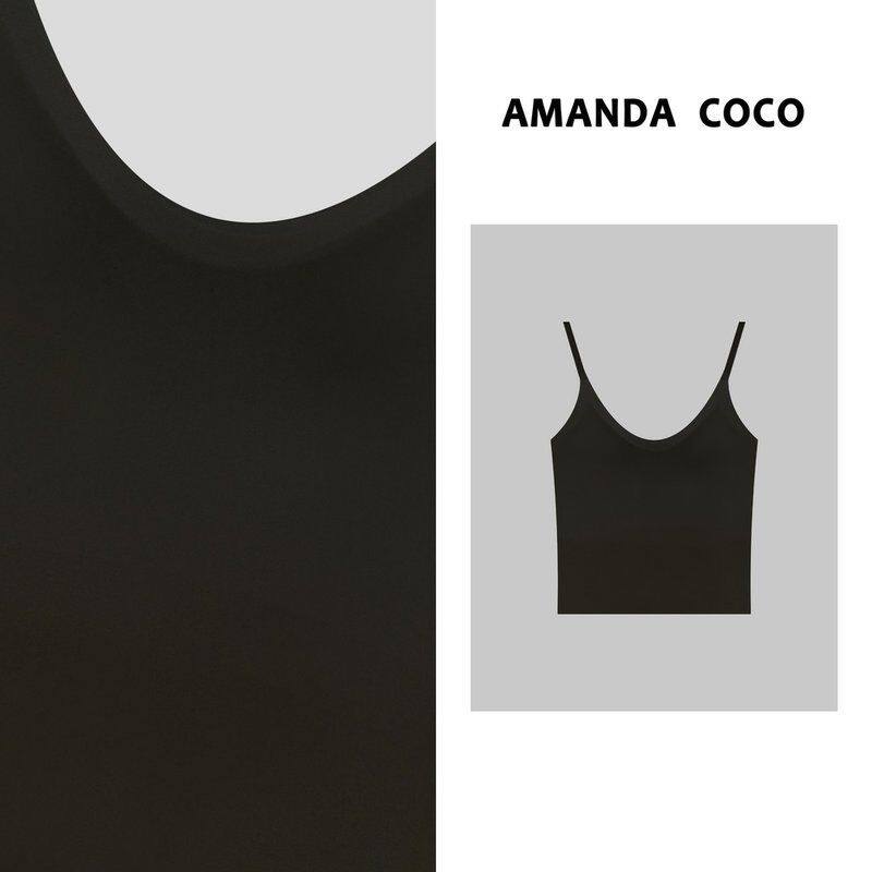 AMANDACOCO丨丝滑肤感～粉底液无痕果冻凉感百搭吊带美背内搭