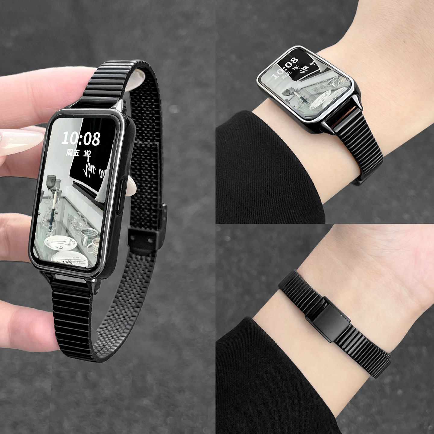 【阿仙奴细钢带】适用keep手环b5表带金属竹节小蛮腰表链keep运动手环b4腕带高级感lite小众时尚智能手表带,智能设备,智能手表手环表带/腕带,淘宝优惠券,粉丝福利购,淘宝优惠卷