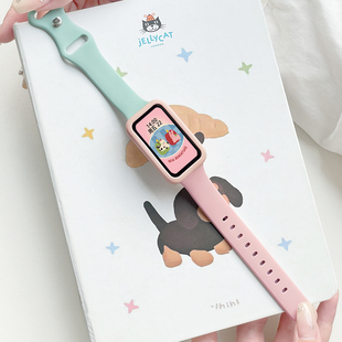 适用华为手环10手表表带9反扣硅胶8手环腕带夏天智能运动band7 简约替换带 6NFC亲肤透气荣耀手环10拼色9个性