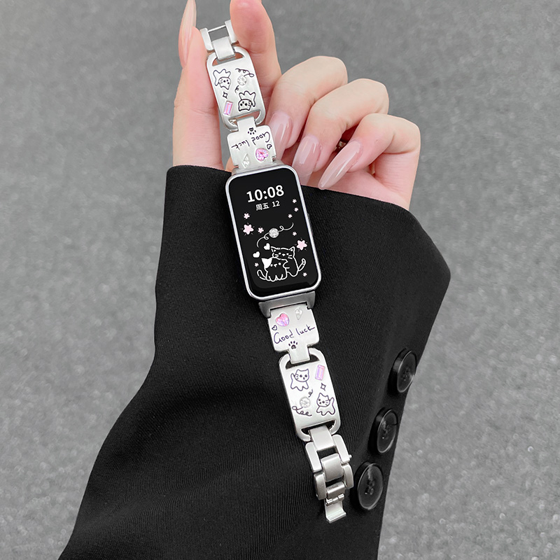 keep运动手环可爱小猫皓石彩钻