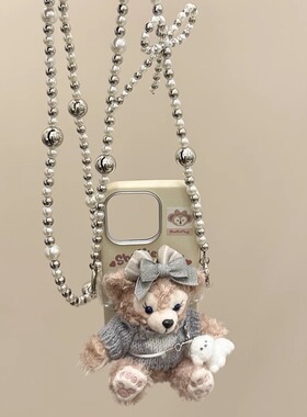 电镀灰色爱心狗狗玫玫背夹适用ihone16promax苹果15pro手机壳14新