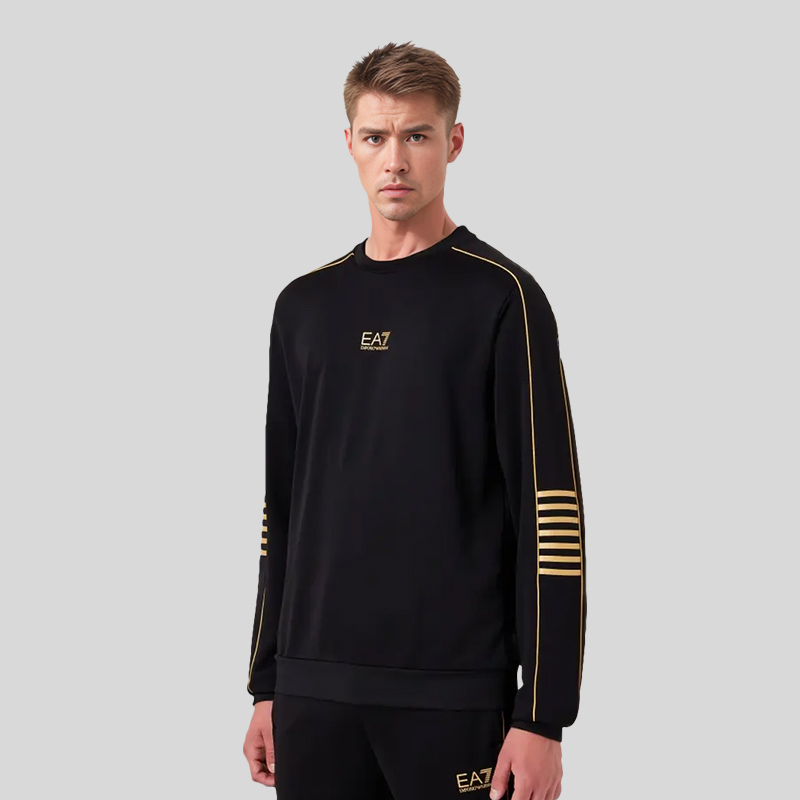 EMPORIO ARMANI/阿玛尼EA7/男士印花圆领运动卫衣 秋冬保暖套头衫