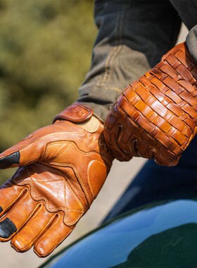 uglybros丑兄弟摩托车骑行手套哈雷复古机车手套冬季加绒防摔触屏