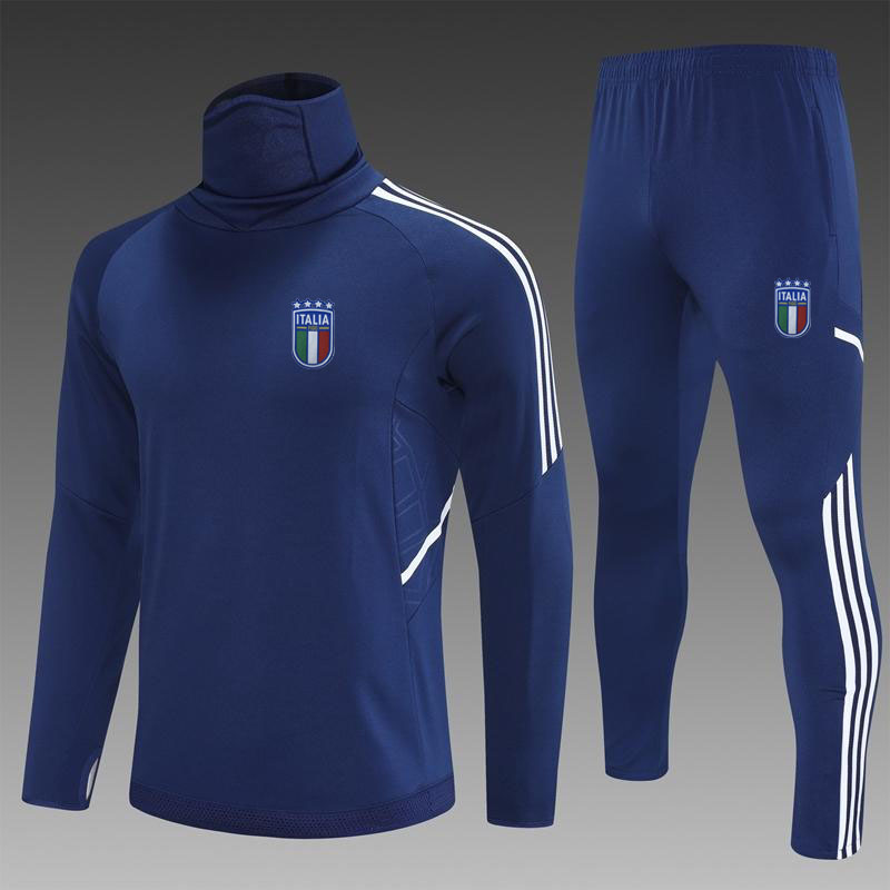 遮脸口面罩围脖赛前出场服意大利足球训练队服儿童卫衣套头秋冬男