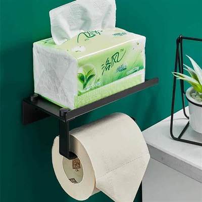 日本工艺卷纸盒卷纸架卫生间免打孔厕所收纳卫生纸巾盒挂式家用