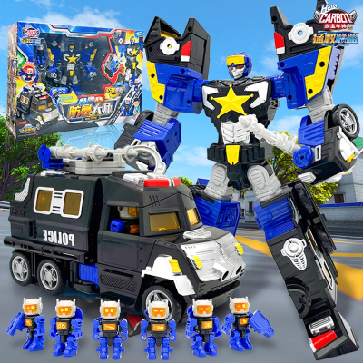 正版咖宝车神之拯救联盟防爆大师特警车变形汽车玩具男孩卡宝伽哈