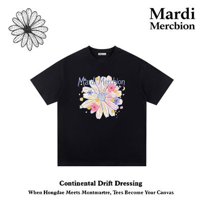 Mardi小雏菊纯棉宽松短袖T恤