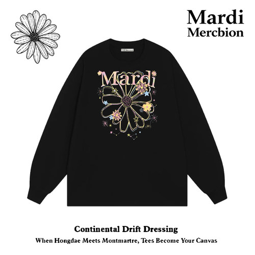 Mardi雏菊纯棉重磅长袖T恤