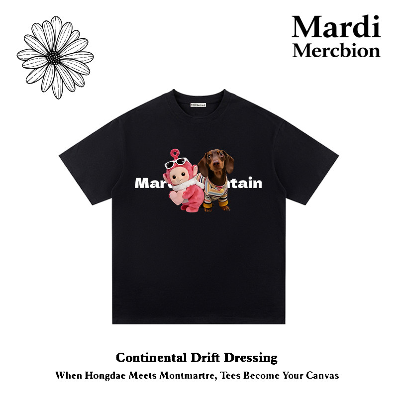 MardiMercredi重磅纯棉腊肠狗T图片