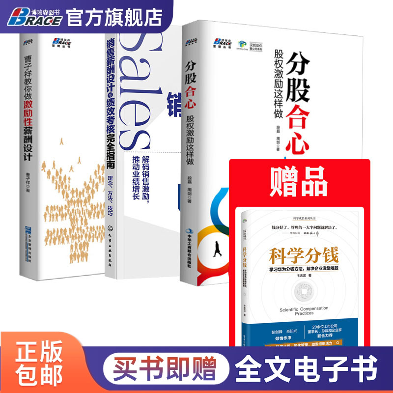 薪酬与激励实操4本套：激励性薪酬设计+销售薪酬与绩效考核+股权激励实操+华为分钱方法