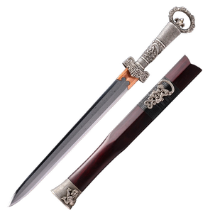 龙泉蒋氏刀剑陨铁天成剑汉剑短剑刀具 防身 冷兵器收藏宝剑未开刃