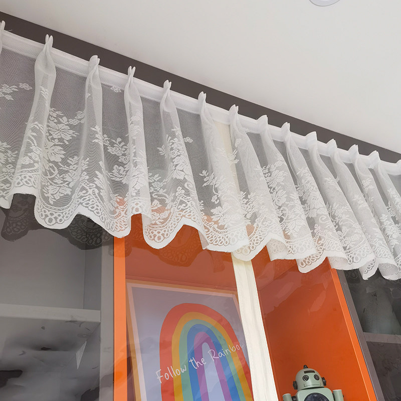 魔术贴门帘半帘蕾丝布艺免打孔家用装饰北欧韩折装饰纱帘,居家布艺,门帘,淘宝优惠券,粉丝福利购,淘宝优惠卷
