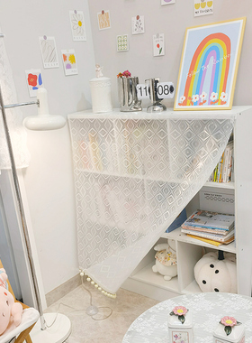 魔术贴简易柜门遮挡帘书柜防尘帘厨房厕所衣柜鞋架置物架防水遮丑