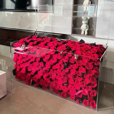 永生花高级感真花茶几送女朋友闺蜜生日礼物弗洛伊德玫瑰礼盒摆件