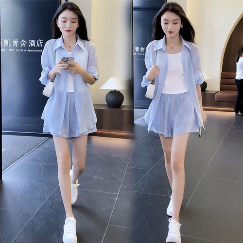 小香风防晒套装女2025年夏季